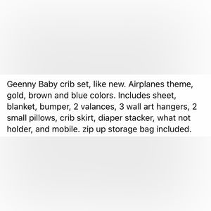 Geeny baby crib set, super nice